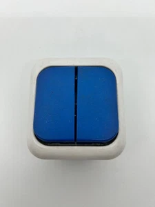 Busch Jaeger 2601/5 Serienschalter Doppel Schalter AP Aufputz IP44 blau grau - Bild 1 von 2
