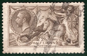 GB KGV SEAHORSE High Value SG.408 2s/6d Sepia (Seal-Brown) DLR Used c£250 REDB27 - Picture 1 of 6
