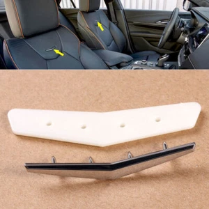 Inner Leather Seat Back Chrome Wave Crest Badge For Cadillac ATS SRX ELR CT# XT# - Picture 1 of 10