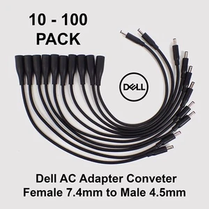Lot of 10-100 Charger Converter Adapter Cable 7.4mm To 4.5mm For dell Small Tips - Picture 1 of 12