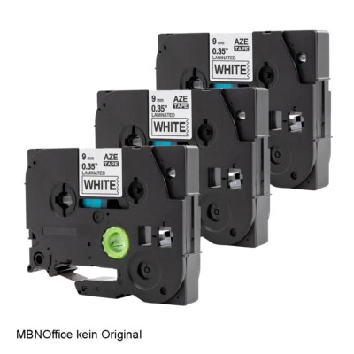 Schriftband Brother TZe221 3er Set kein Original P-Touch 200 300 E500VP RL700S