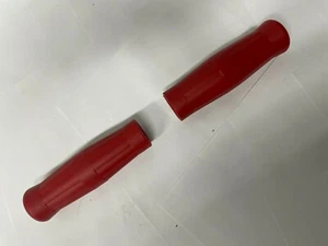 Empuñaduras de bicicleta de calle Yamaha estilo vintage rojo goma coque botella 7/8" 130 mm - Imagen 1 de 4
