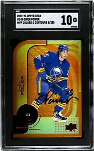 2022-23 UPPER DECK MVP Update Colors Contours /250 OWEN POWER #140 Rookie SGC 10 - Picture 1 of 2