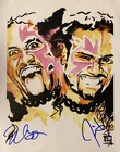 Signed WWE THE USOS Jimmy & Jey Uso 11x14 ROB SCHAMBERGER POSTER - AUTOGRAPHED