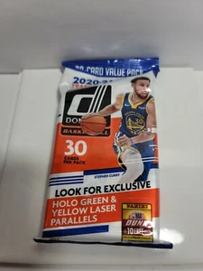 2020-21 Panini Donruss Basketball NBA Cello Fat Value Pack 30 Cards Brand New - Picture 1 of 1