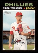 2020 Topps Heritage Base #19 Vince Velasquez - Philadelphia Phillies