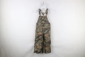 Vintage John Deere Boys Size 6 Faded Mossy Oak Camouflage Overalls Bibs Cotton - Picture 1 of 11