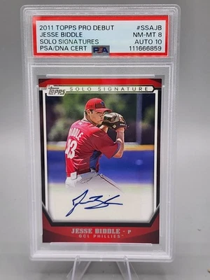 2011 Topps Pro Debut - Solo Signature Autographs Jesse Biddle #SSA-JB  - Image 1 of 2