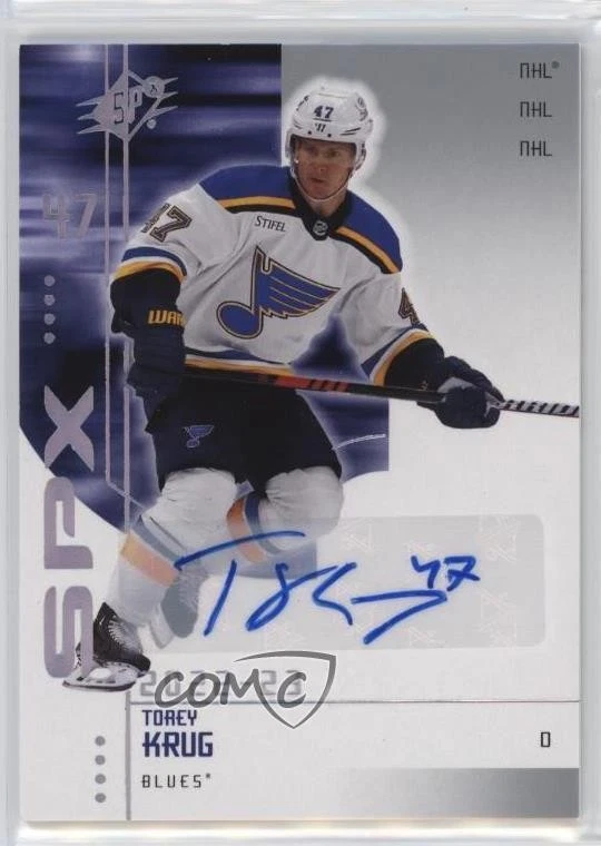 2022-23 SPx 2002-03 SPx Retro Lunar Waves Auto Torey Krug #R-43 Auto - Image 1 of 2