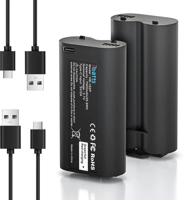 2 只装 7000mAh 替换电池 适用于 MyQ 智能车库视频键盘 带电缆 — 第 1/4 张图片