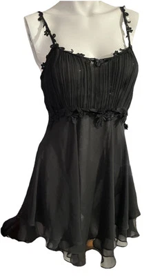 Vintage Flora Nikrooz Floral LaceSheer Babydoll  Slip Dress Chemise Nightie - Image 1 of 4