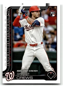 2025 Topps Update Dylan Crews #US223 Rookie Debut RC Washington Nationals - Picture 1 of 2