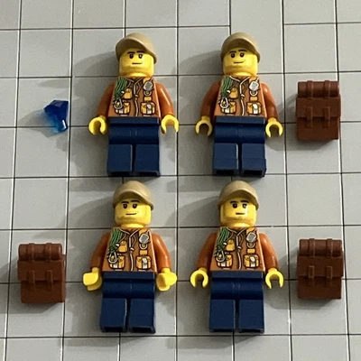 LEGO CITY Jungle Explorer Lot Of 4 Minifigures Minifig Set 40177 E7 20 - Image 1 of 2