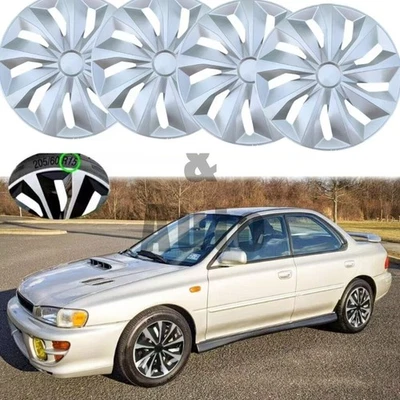 4x 16" Wheel Cover Full Set Hub Cap fit R16 Tire & Steel Rim For Subaru Impreza Foto 1 de 4