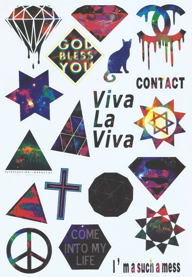 Sticker Decal Sticker Set (207M) "Viva La Viva Mix"- Laptop, Stickerbomb - Image 1 of 1