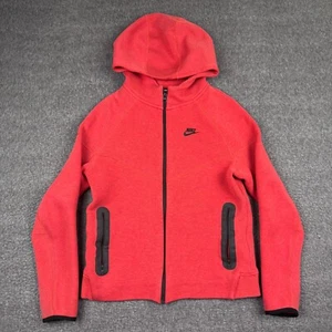 Nike Tech Jacket Womens XL Red Full Zip Sportswear Hoodie Gorp Gym Running - Picture 1 of 7