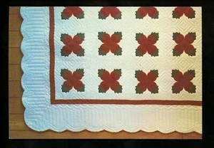 Quilt/Quilten Chrom Postkarte Lancaster, Pennsylvania PA County Rose Blume - Bild 1 von 2
