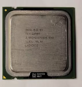 Intel Pentium 4 570J HT 3.8GHz SL82U 1MB 800MHz E0 LGA775 775 USA Dell 570 - Picture 1 of 4