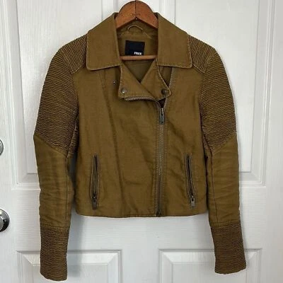 ARITZIA WILFRED FREE Tan Women’s Moto Jacket size XXS - Image 1 of 4