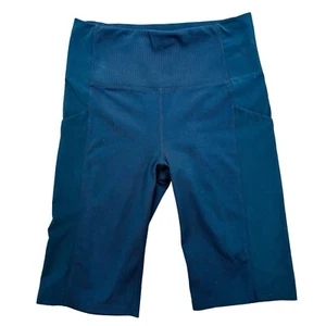 Athleta Excursion Hybrid 11" Shorts Small S Black Stretch Pockets Long Gusset - Picture 1 of 9