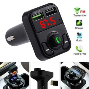 Dual USB Bluetooth Ladegerät KFZ Adapter FM Transmitter Auto Radio MP3 Player - Bild 1 von 23
