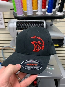 Dodge Charger Challenger 6.2L Hellcat Flex Fit Hat *Multiple Colors Avail.* - Picture 1 of 9