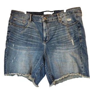 Torrid Women`s Classic Cut-off Denim Shorts Size 22 Distressed High Raise Summer - Bild 1 von 7