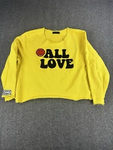 RARE AMIRI x A Love Movement "ALL LOVE" Sweatshirt XL Yellow SS21 Tetsuzo Okubo - Picture 1 of 13
