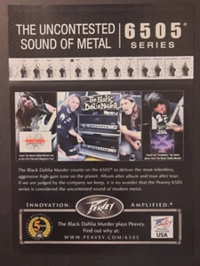 THE BLACK DAHLIA MURDER Peavey 6505 Series Amps ~ Magazine Print/Promo Ad 2014 - Picture 1 of 1