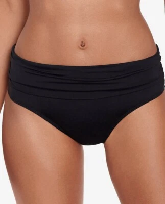 LAUREN Ralph Lauren Beach Club Shirred Banded Hipster Bottom, Black, Size 6 $65 - Image 1 of 4