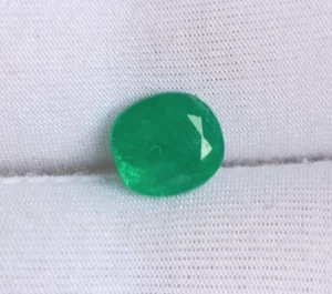 Smeraldo naturale forma cuscino Zambia non trattato non riscaldato Zamrud pietra preziosa sciolta - Foto 1 di 7