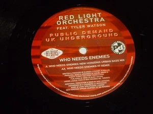 RED LIGHT ORCHESTRA feat TYLER WATSON - Who Needs Ememies - 2-track 12" DJ Promo - Imagen 1 de 4