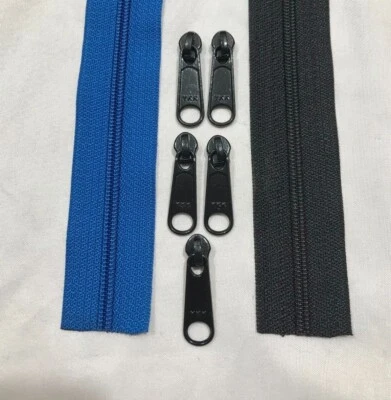 200 meters Blue or Black YKK  Zipper coil chain 4.5 CF 5/8 inch, 218 Yards USA - Image 1 of 4