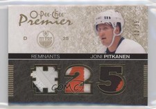 2007 O-Pee-Chee Premier Remnants Triples /35 Joni Pitkanen #PR-JP Triple Patch