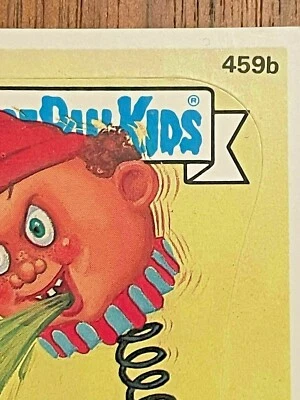 1987 Topps Garbage Pail Kids 459b JUICY JULES Trading Card LINE SPLOTCH ERROR - Image 1 of 3
