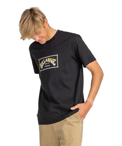 BILLABONG MENS T SHIRT.NEW ARCH BLACK SHORT SLEEVED COTTON TEE TOP S24 RRP £22 - Picture 1 of 7