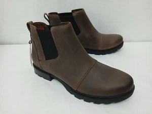 Sorel Women's Emelie III Chelsea Waterproof Boot NL5018-257 Tobacco Black Sz 11 - Picture 1 of 7