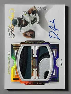 DeVonta Smith Auto 2022 Panini Flawless Dual Patch Gold /25 Player Worn Eagles - Photo 1 sur 3