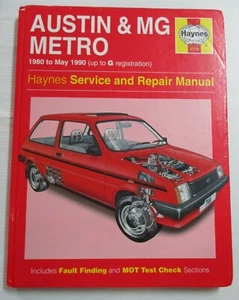 Haynes - Austin & MG Metro 1980 - May 1990 Service & Repair Manual 455 - Picture 1 of 7