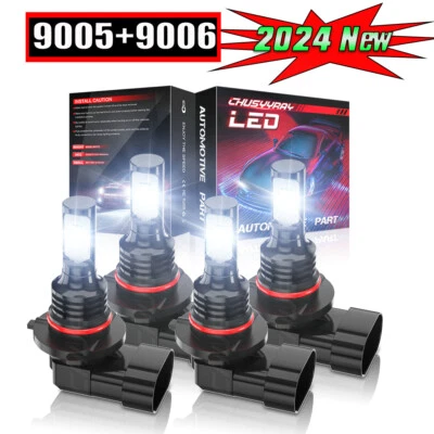 Combo de faros LED 4x 6000K 9005 9006 bombillas altas bajas para furgoneta Chevrolet Astro Foto 1 de 4