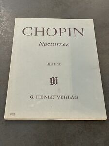 Livre Partition Musique ancien Chopin Nocturnes G. Henle Verlag 1980