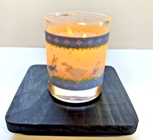 Vintage Anchor Hocking Blue Ribbon Country Geese Votive Holder - Picture 1 of 4