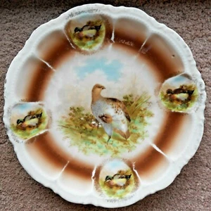 Antique Porzellanfabrik Moschendorf Bavarian Game Bird Plate - 1895-1910 SALE! - Picture 1 of 7