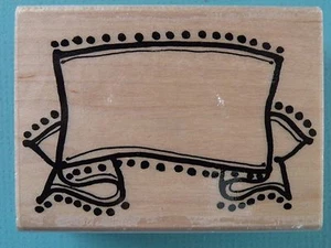 Open/Blank Banner, Add Your Own Message  PRINTWORKS Rubber Stamp  - Picture 1 of 2