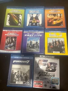 The Fast & The Furious 1-8 (Bluray Disc Box Set) 1 2 3 4 5 6 7 &8 is 4K W/Sleeve - Picture 1 of 8