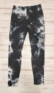 SHEIN GIRLS 11-12 BLACK GRAY BLUE WHITE TIE DYE MICROFIBER STRETCH SOFT LEGGINGS - Picture 1 of 13