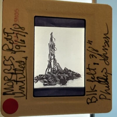 Robert Morris “Fieltro Negro 1967” Escultura 35 mm Diapositiva de Arte Foto 1 de 3