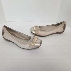 Anne Klein UNA Iflex Ballet Flats Taupe Womens 6M NWOT - Picture 1 of 9