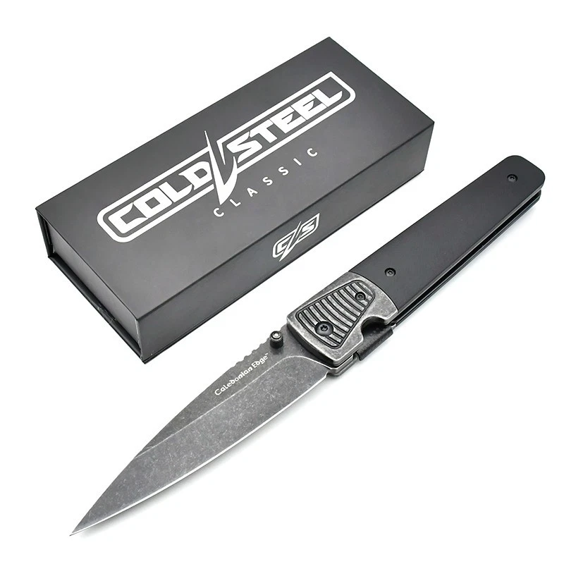 Cuchillo Plegable Cold Steel 142CLD 20CV Hoja Acero G10 Mango Piedra Lavado Negro Foto 1 de 4