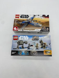 LOT OF 2 LEGO Star Wars: At-At Vs. Tauntaun Microfighters & Resistance X-Wing - Picture 1 of 4